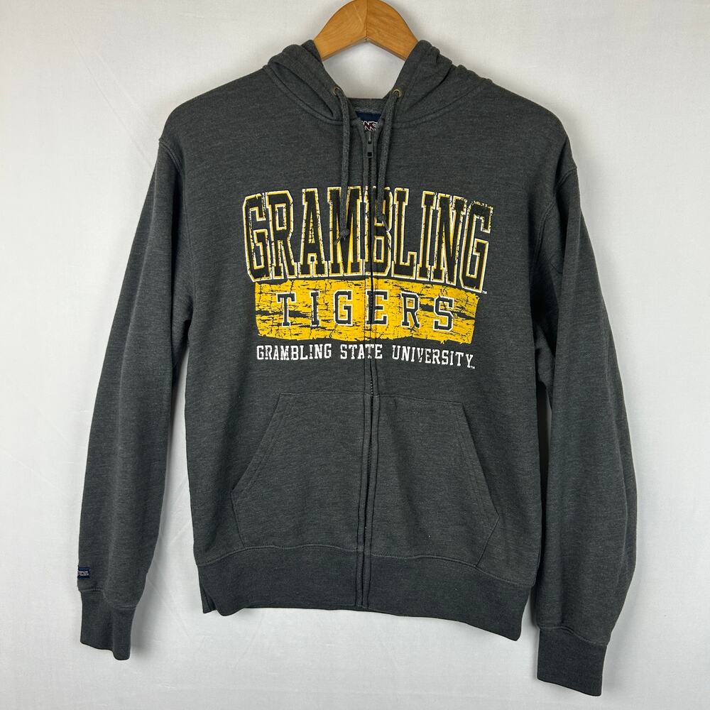 Jansport Grambling State Full Zip Fleece Hoodie Sweatshirt Gray Women's Size S